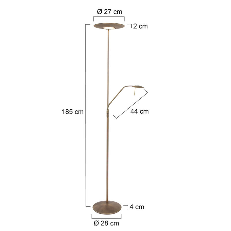 Klassieke staande lamp met leesarm Steinhauer Zodiac led - Afbeelding 7