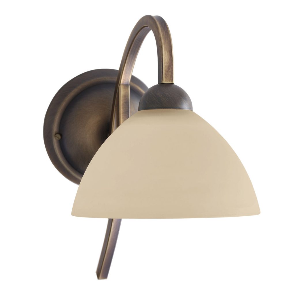 Wandlamp brons kap gemarmerd glas Steinhauer Capri - Afbeelding 2