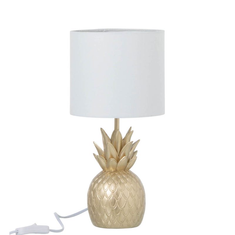 Klassieke wit met gouden tafellamp ananas Jolipa Pineapple poly - Afbeelding 2