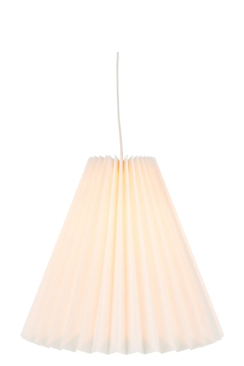 Klassieke witte hanglamp plissé Jolipa Paper - Afbeelding 4