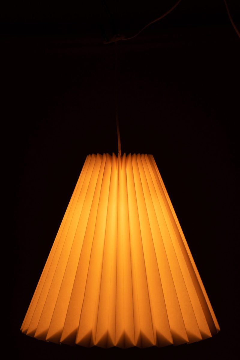 Klassieke witte hanglamp plissé Jolipa Paper - Afbeelding 5