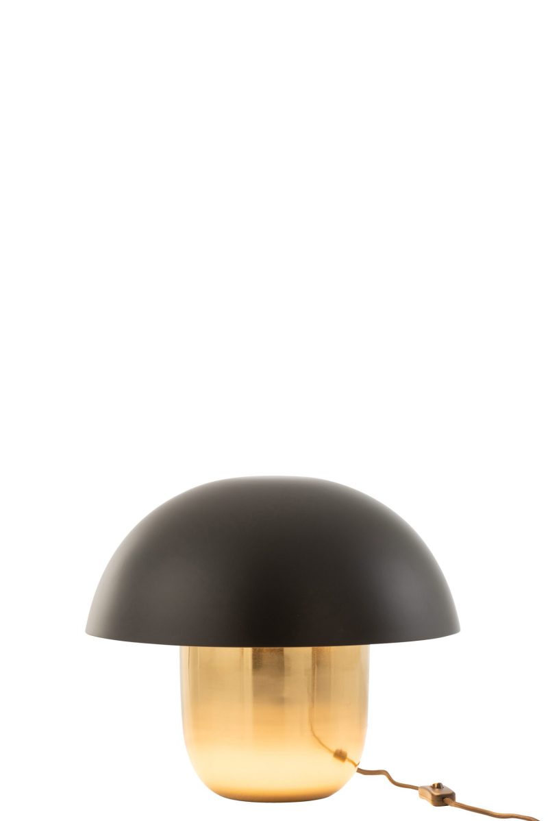 Klassieke zwart met gouden tafellamp Jolipa Mushroom - Afbeelding 3