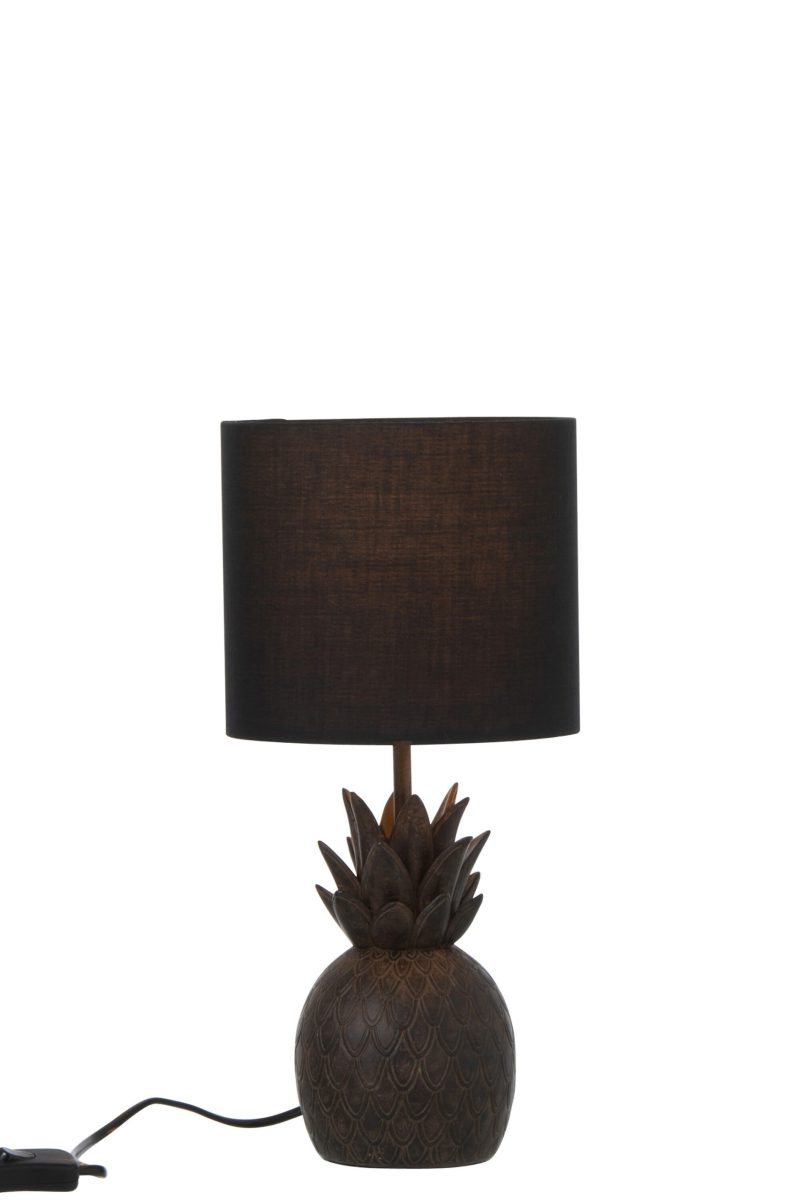 Klassieke zwarte tafellamp ananas Jolipa Pineapple poly - Afbeelding 3