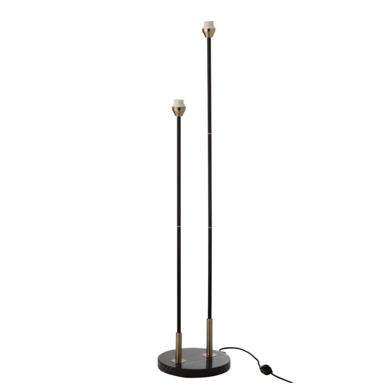 Klassieke zwarte vloerlamp twee lichtpunten Jolipa Bollie - Afbeelding 2