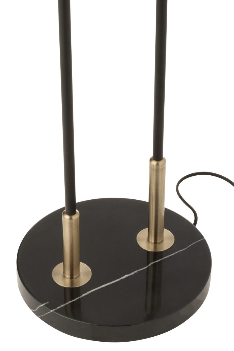 Klassieke zwarte vloerlamp twee lichtpunten Jolipa Bollie - Afbeelding 3
