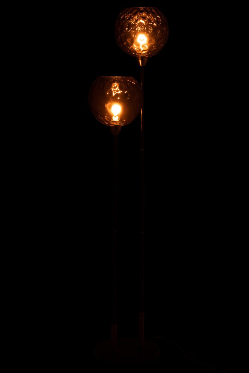 Klassieke zwarte vloerlamp twee lichtpunten Jolipa Bollie - Afbeelding 7