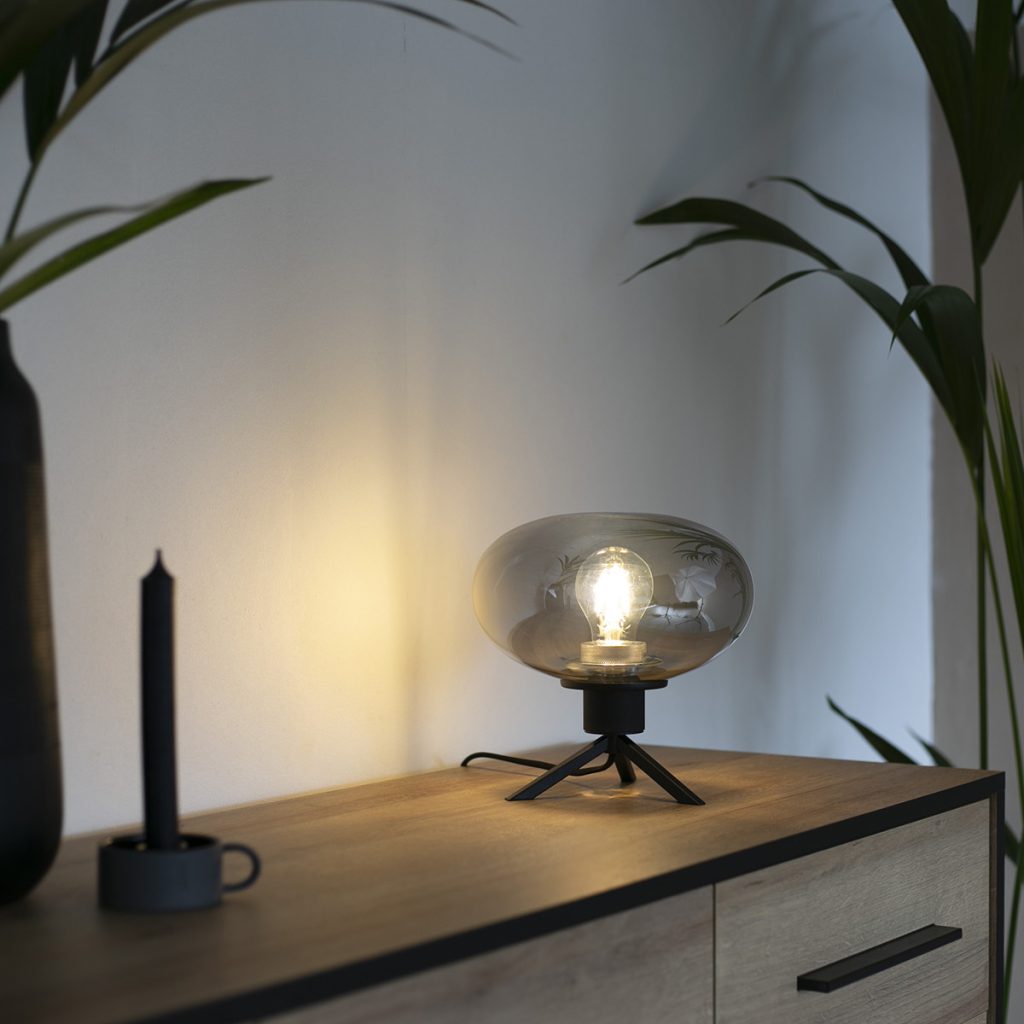 Klein tafellampje met rookglas Steinhauer Reflexion - Afbeelding 4