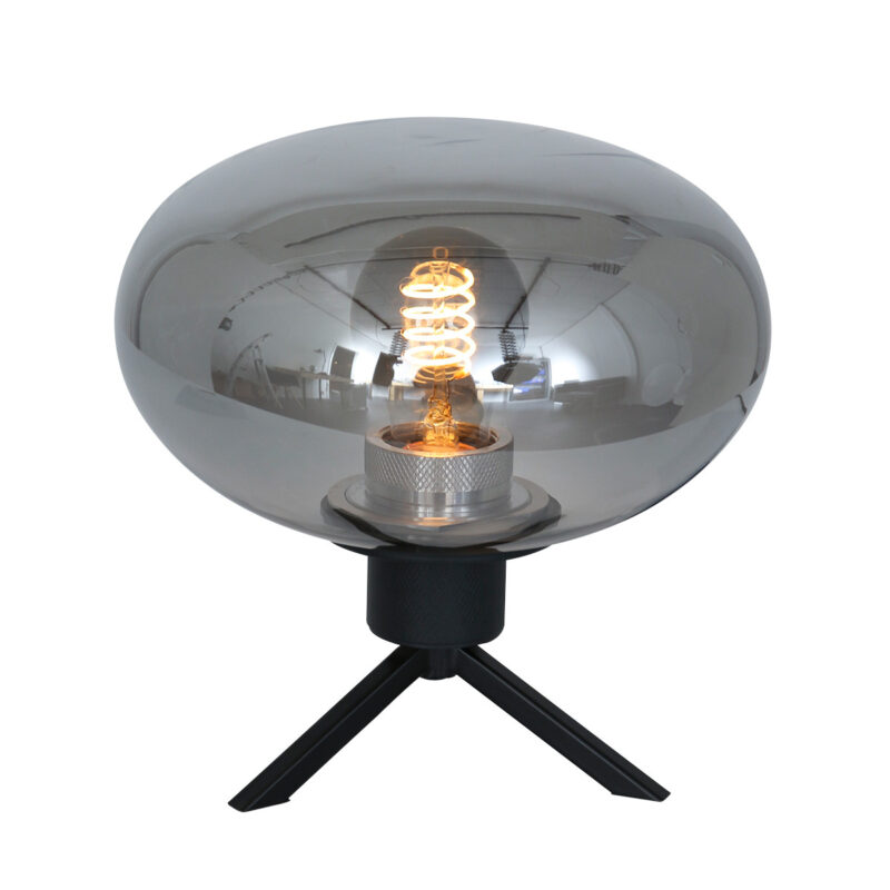 steinhauer-tafellamp-reflexion-zwart-glasmetaal-ø22cm-e27-2681zw-1