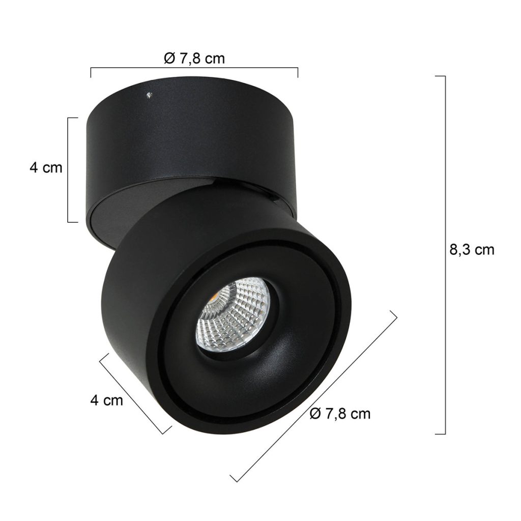 mexlite-spot-fezblack-zwart-kunststofmetaal-ø8cm-led-2673zw-1
