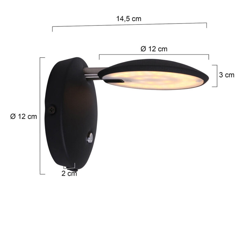 steinhauer-wandlamp-zenithled-zwart-kunststofmetaal-bedlampje-led-1442zw-1