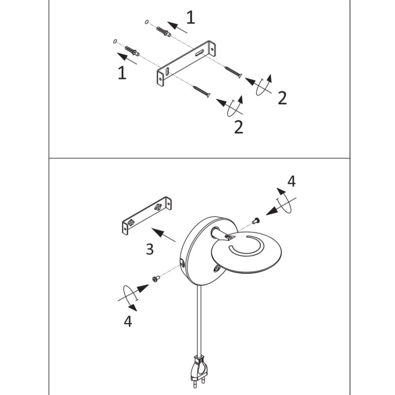 steinhauer-wandlamp-zenithled-zwart-kunststofmetaal-bedlampje-led-1442zw-1