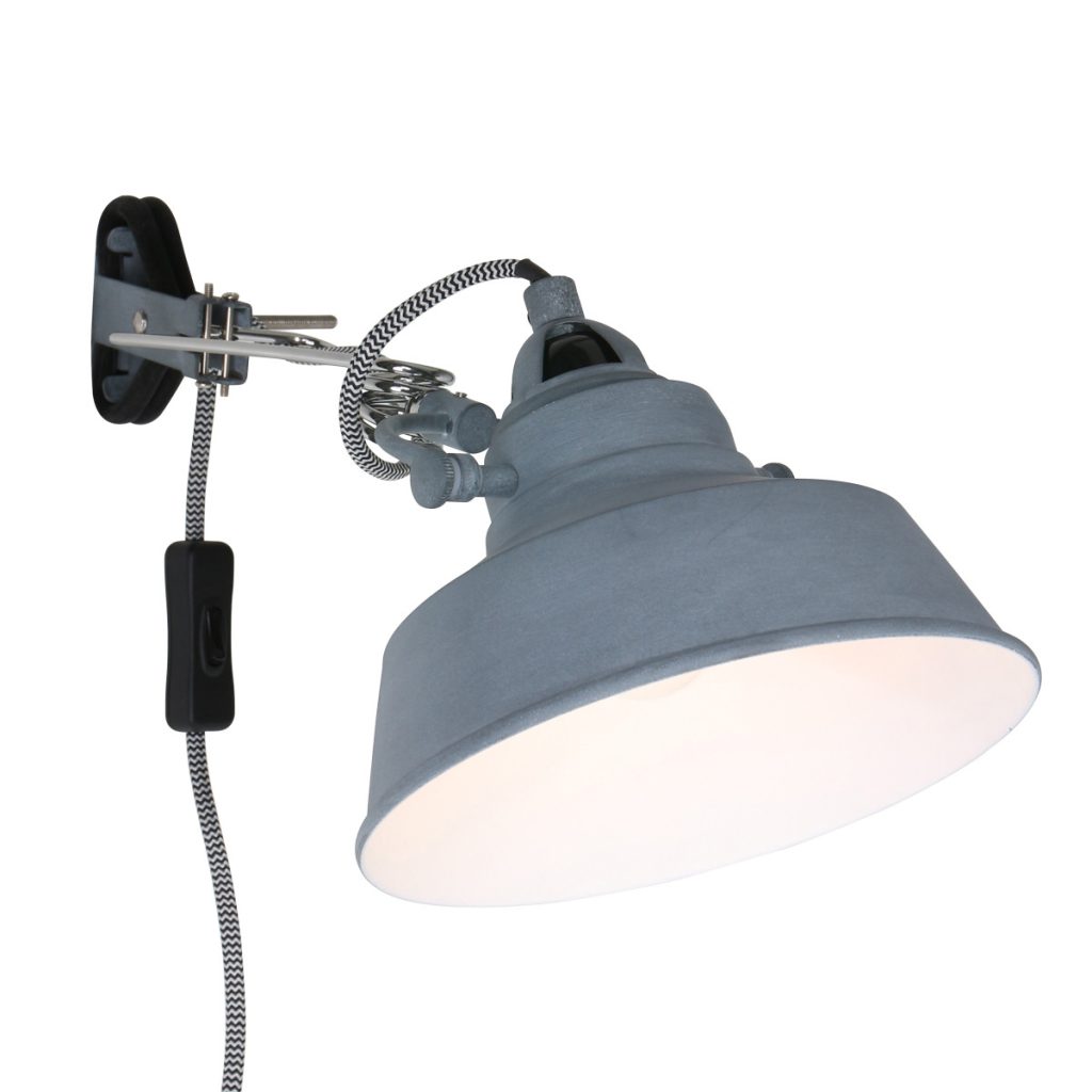 mexlite-wandlamp-nove-grijs-metaal-ø18cm-e27-1320gr-1