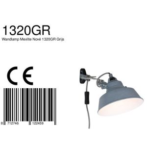 mexlite-wandlamp-nove-grijs-metaal-ø18cm-e27-1320gr-1