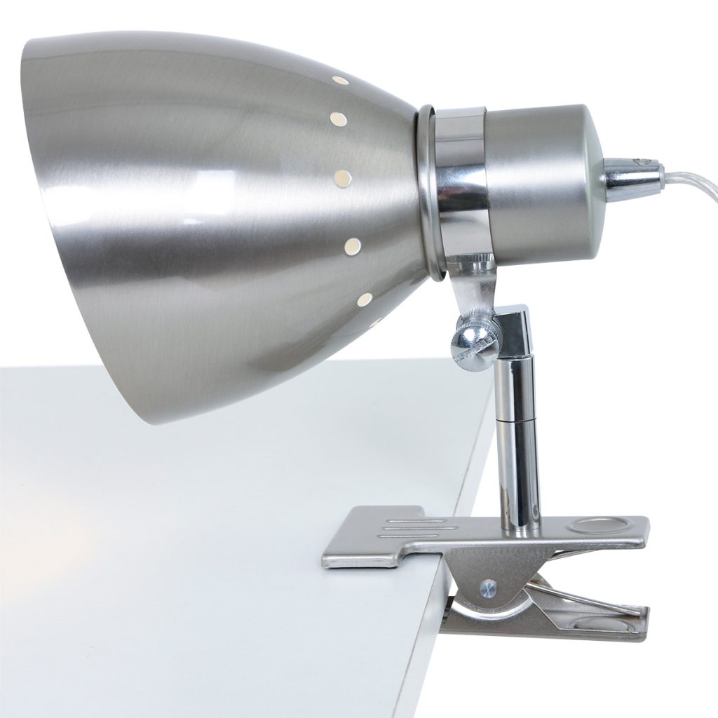Industriële stalen wandlamp knijpspot verstelbaar Steinhauer Spring - Afbeelding 6