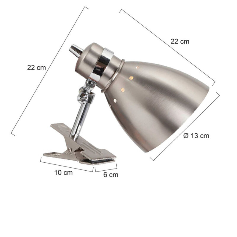 Industriële stalen wandlamp knijpspot verstelbaar Steinhauer Spring - Afbeelding 7