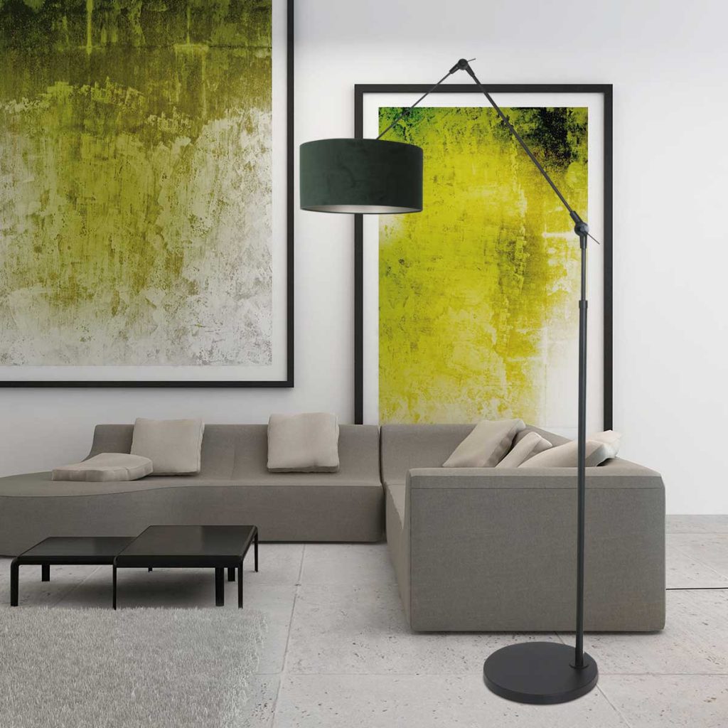 Knikbare vloerlamp met groene kap Steinhauer Prestige chic - Afbeelding 3