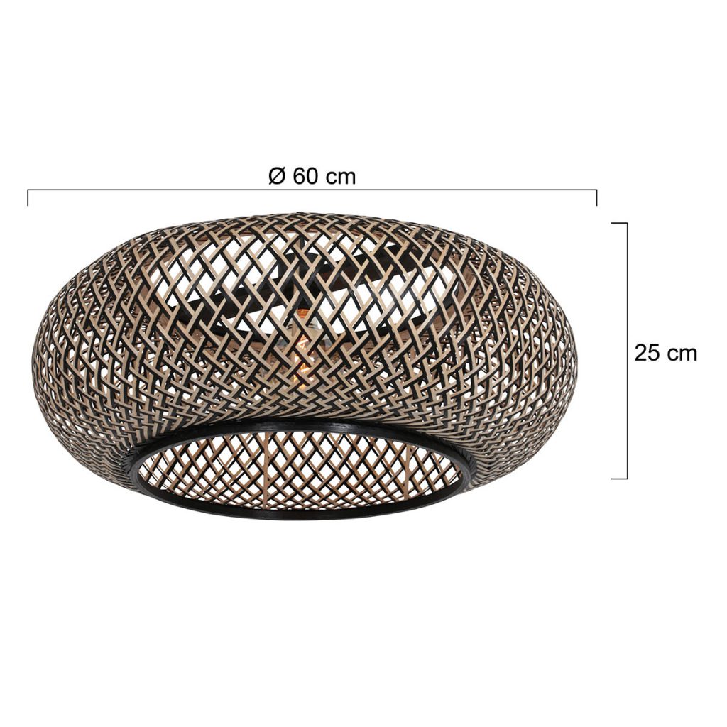 Bohemien lampenkap naturel bamboe Steinhauer  - Ø 60 cm - Afbeelding 4