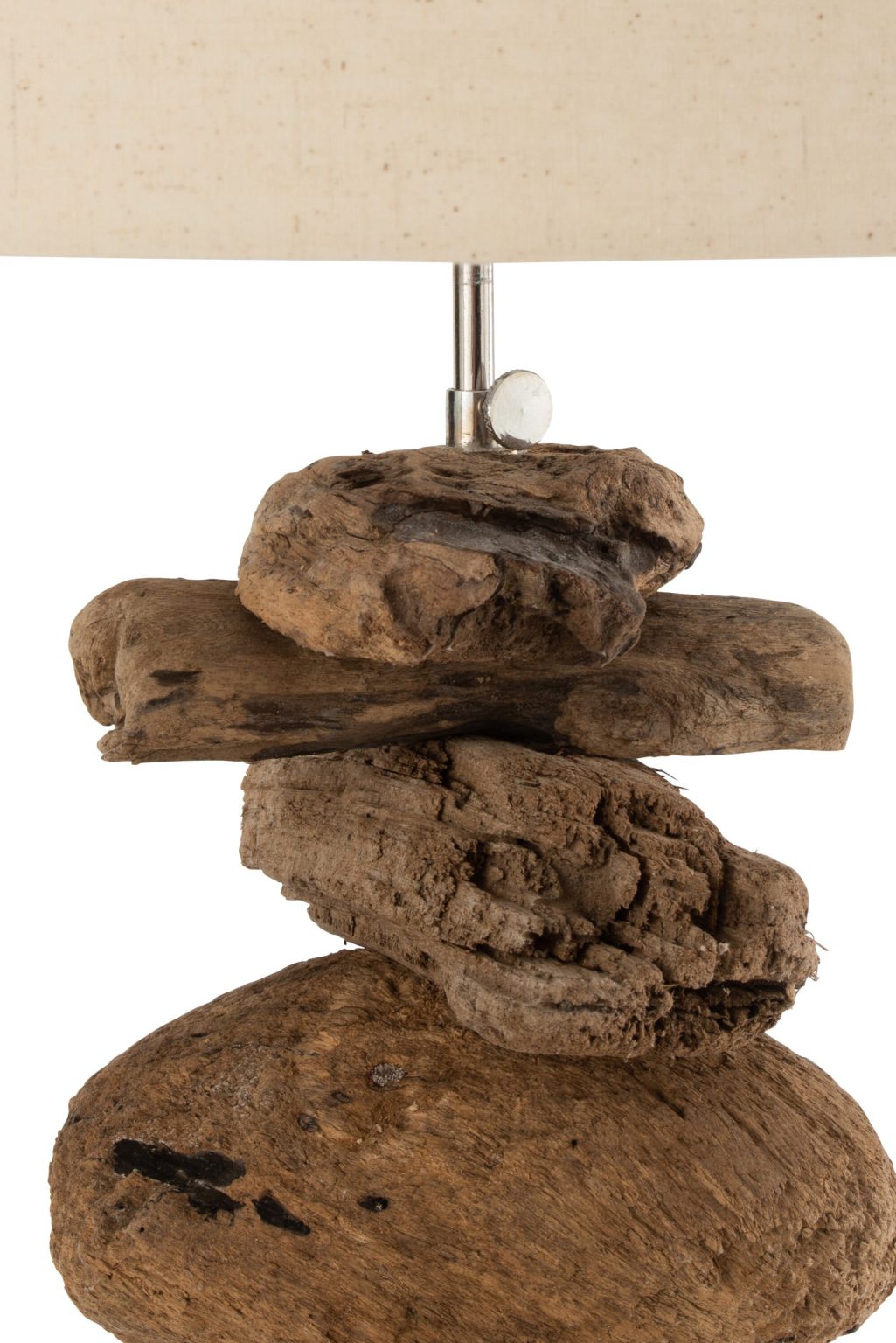 Landelijke houten beige vloerlamp Jolipa Driftwood - Afbeelding 3