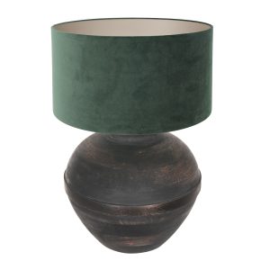 annelighting-tafellamp-lyons-zwart-houtstof-ø40cm-e27-3473zw-1