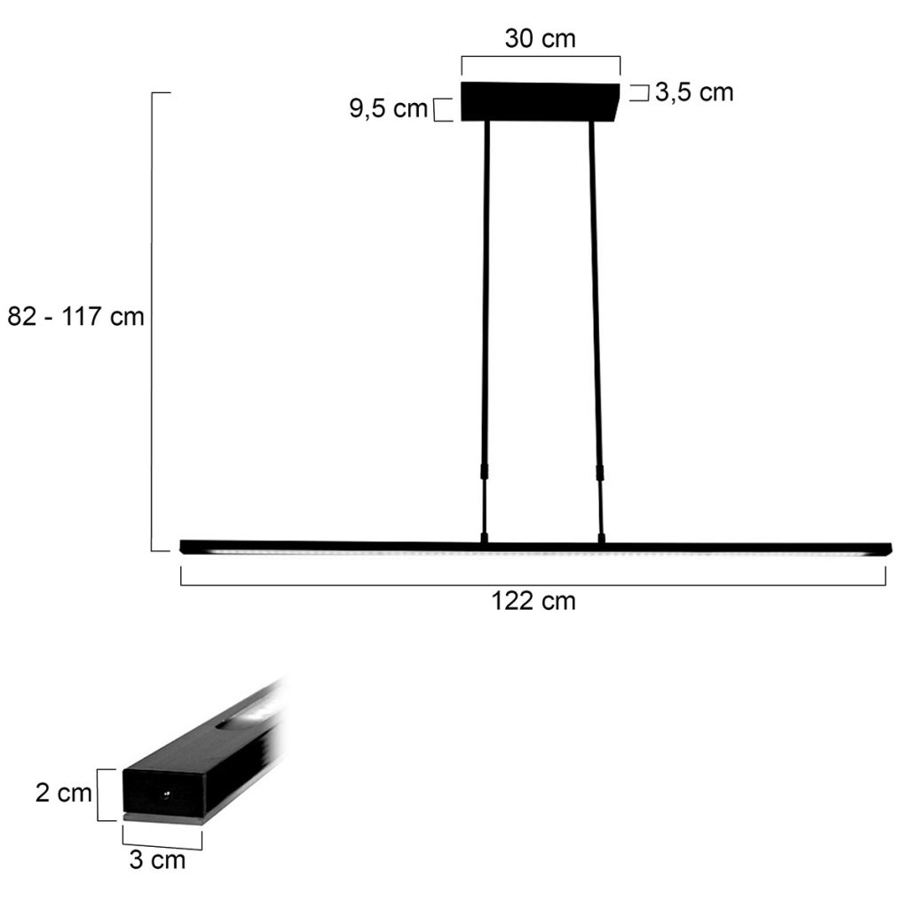 Lange LED eettafellamp Steinhauer Zelena led - Afbeelding 8