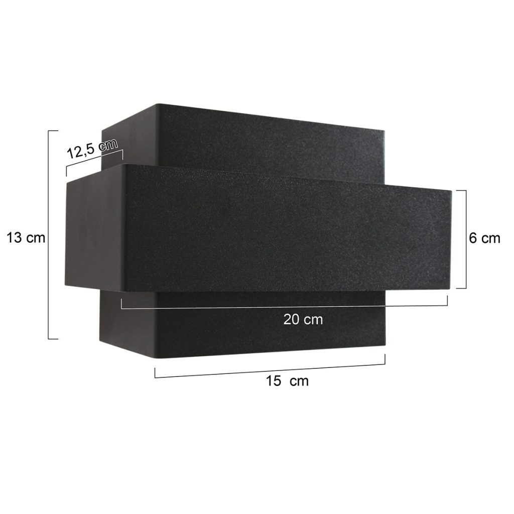 Langwerpige blokken wandlamp Steinhauer Muro - Afbeelding 7
