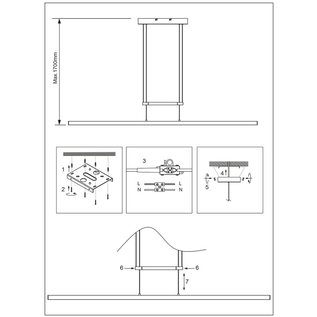 Langwerpige LED hanglamp Steinhauer Profilo - Afbeelding 4
