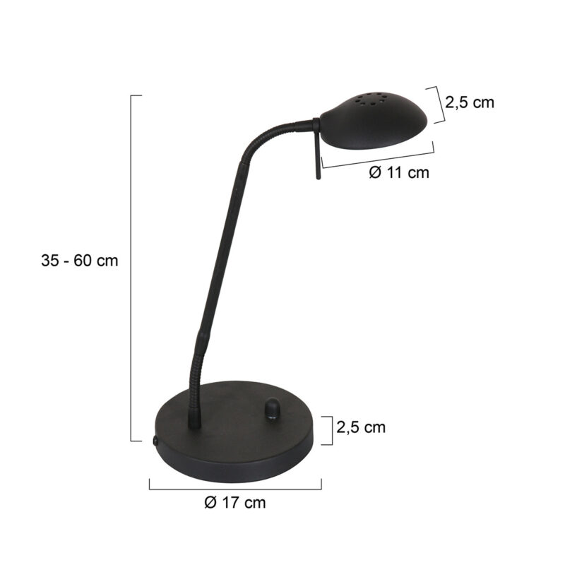 mexlite-tafellamp-biron-zwart-glasmetaal-bureaulamp-led-7502zw-1