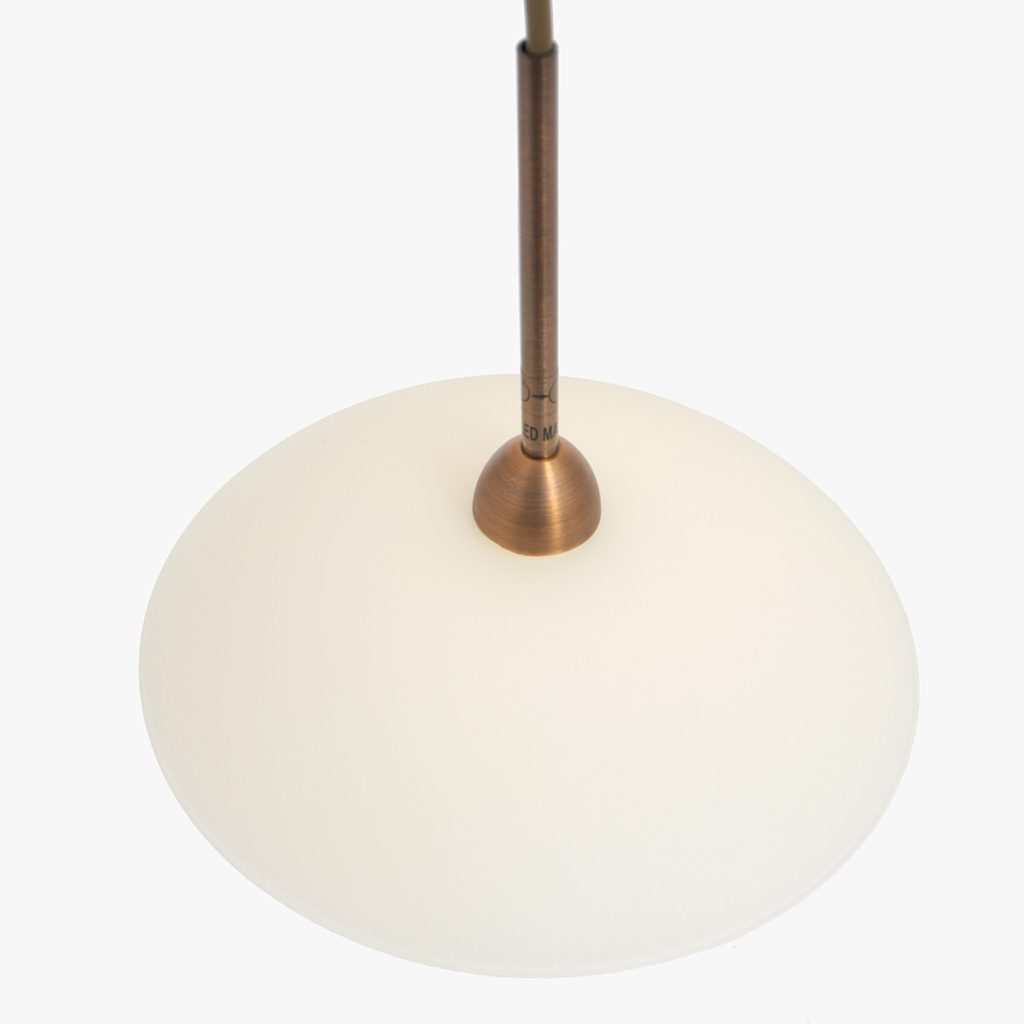Klassieke bronzen metalen glazen hanglamp Steinhauer Sovereign classic - Afbeelding 5