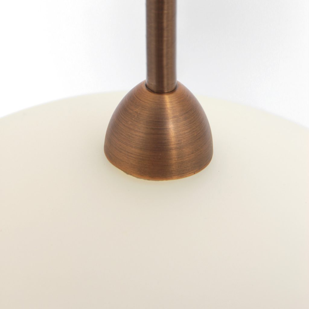 Klassieke bronzen metalen glazen hanglamp Steinhauer Sovereign classic - Afbeelding 6