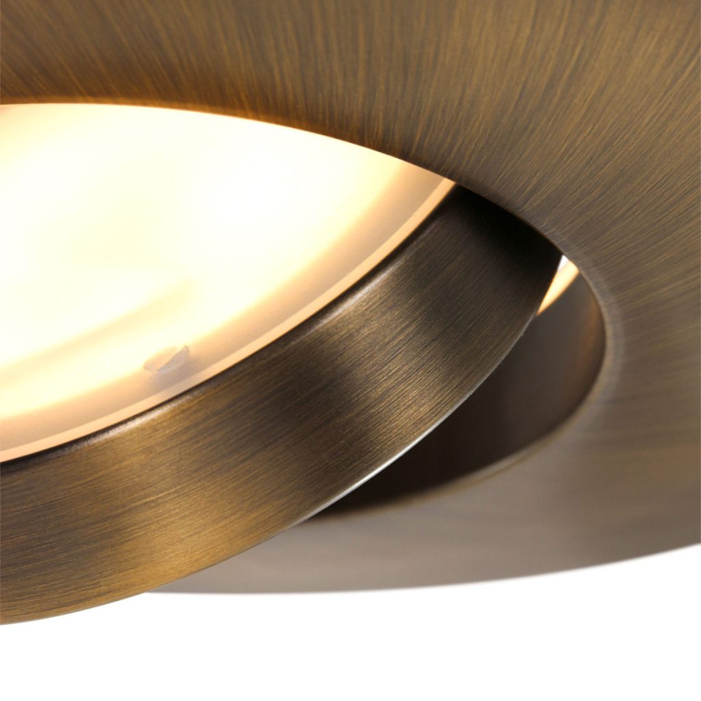 Klassieke bronzen metalen vloerlamp Steinhauer Zenith led - Afbeelding 5