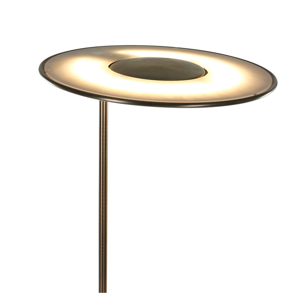 Klassieke bronzen metalen vloerlamp Steinhauer Zenith led - Afbeelding 6