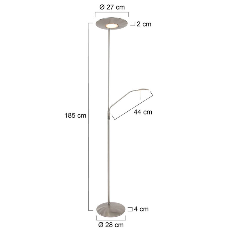 LED vloerlamp met leesarm Steinhauer Zodiac led - Afbeelding 8