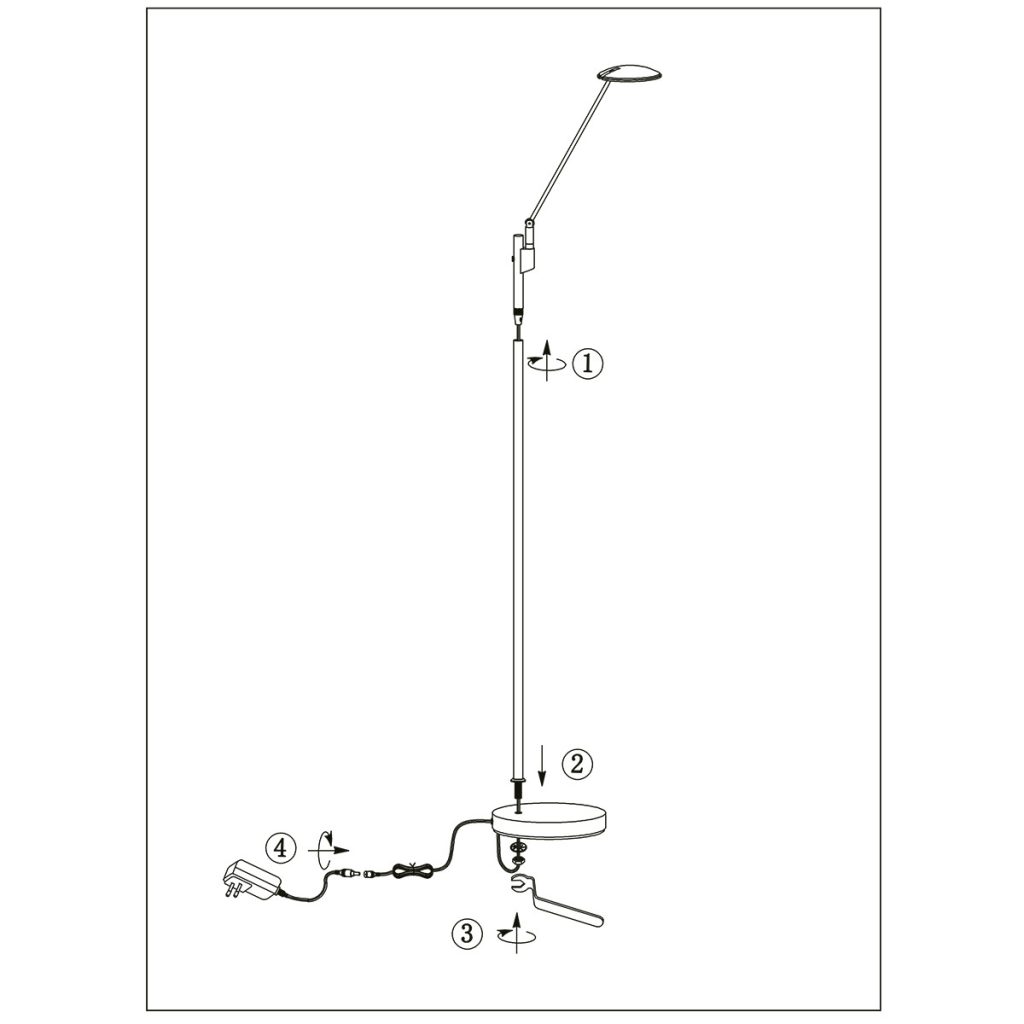 LED vloerlamp staal Steinhauer Daphne - Afbeelding 9