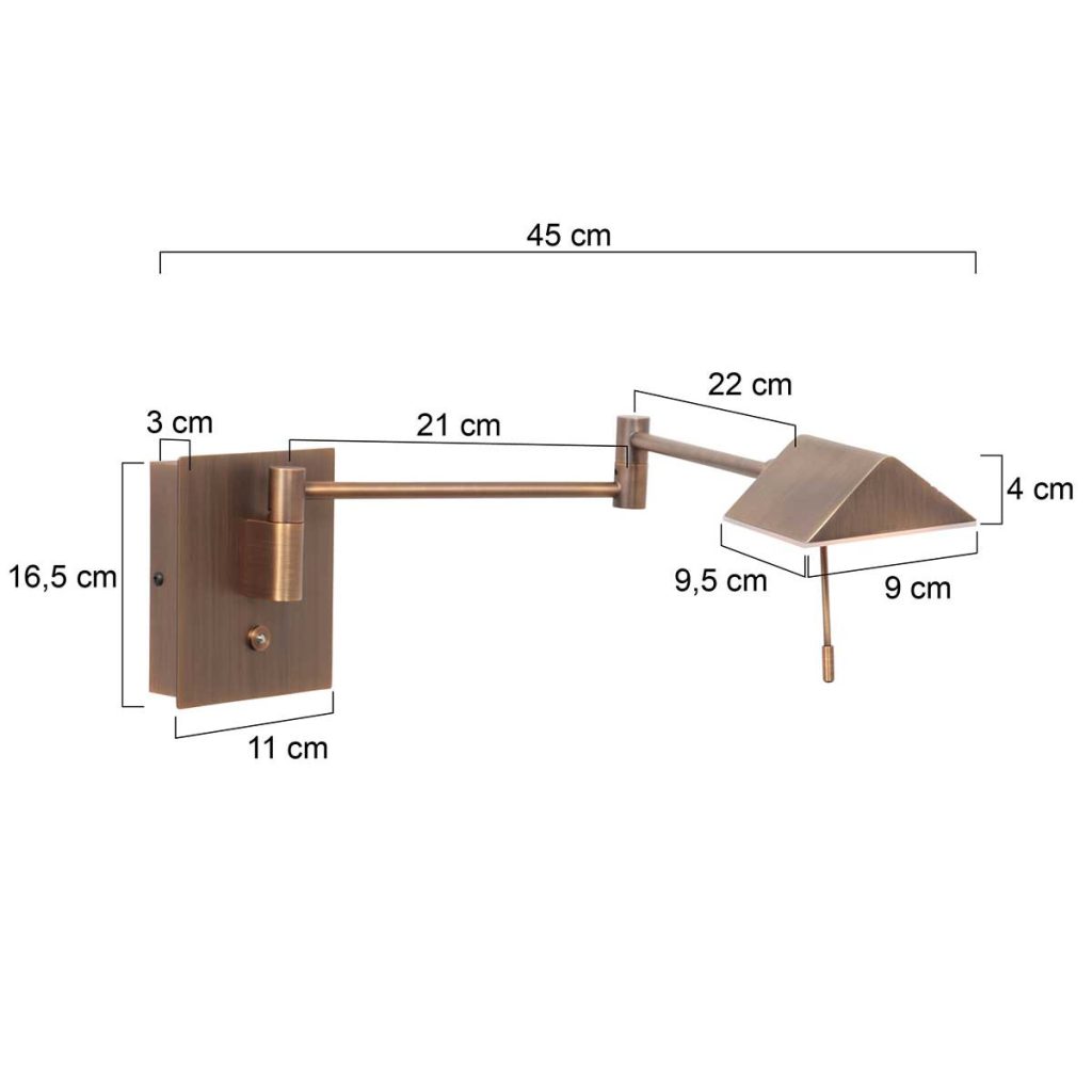 LED wandlamp brons Steinhauer Retina - Afbeelding 7