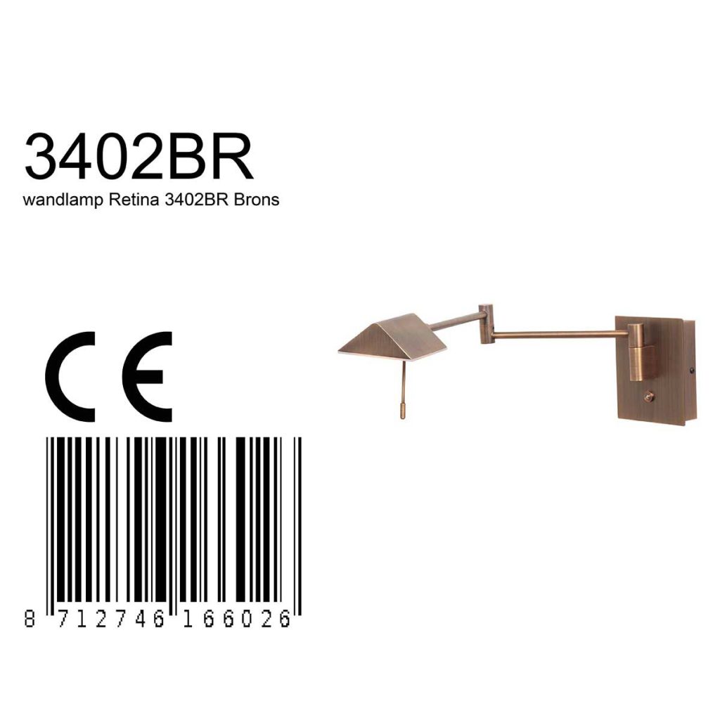 LED wandlamp brons Steinhauer Retina - Afbeelding 8