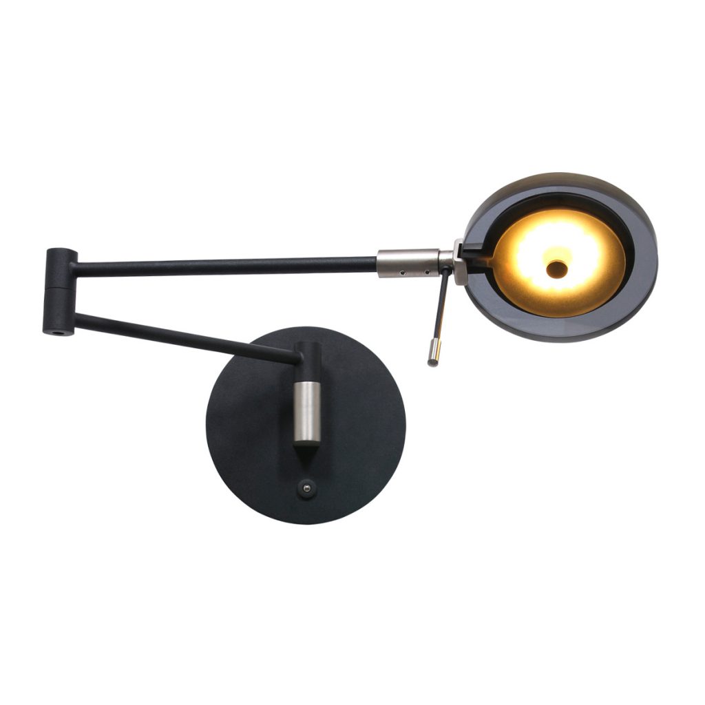 LED wandlamp met rookglazen kap Steinhauer Turound - Afbeelding 2