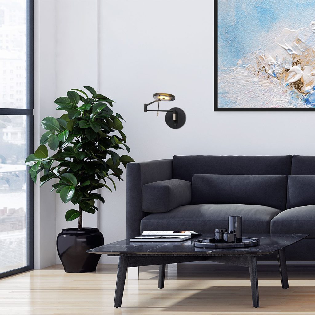 LED wandlamp met rookglazen kap Steinhauer Turound - Afbeelding 4