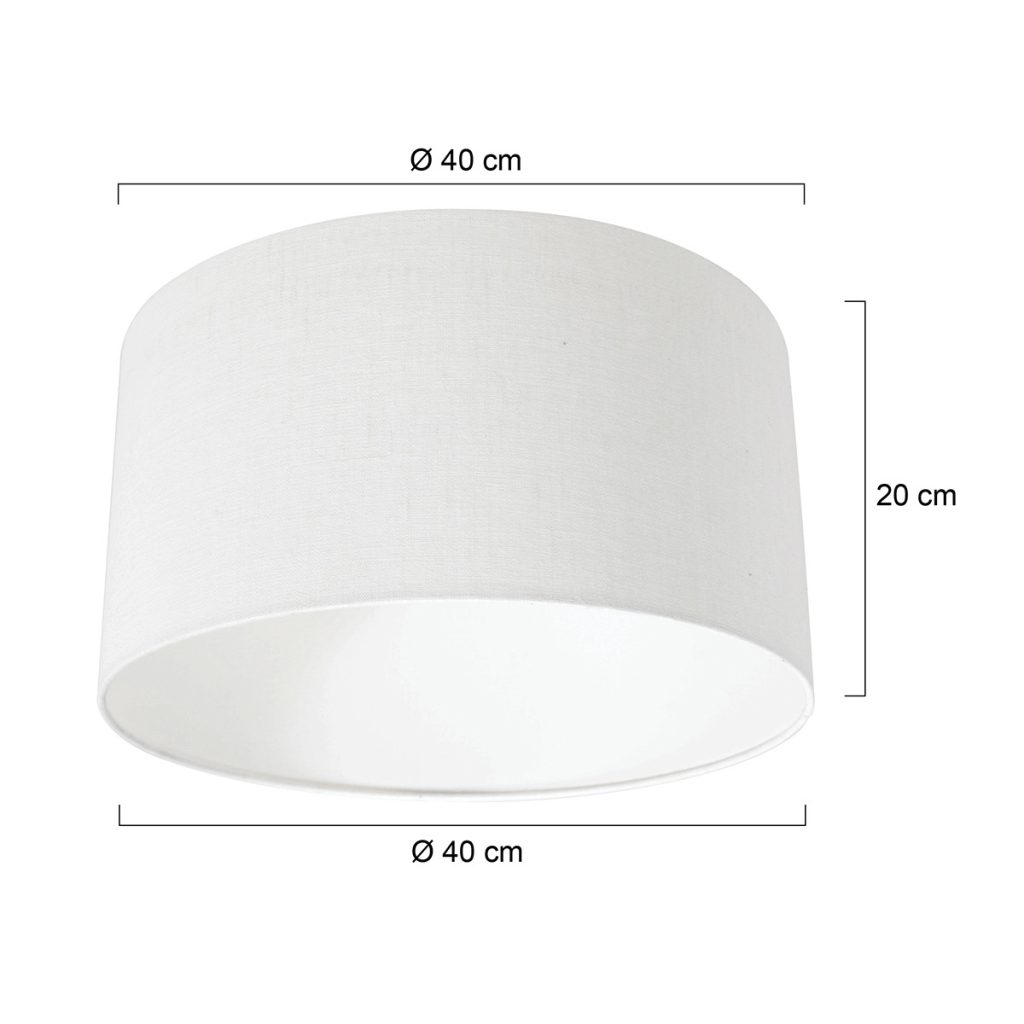 Moderne witte stoffen lampenkap Steinhauer  - Ø 40 cm - Afbeelding 6
