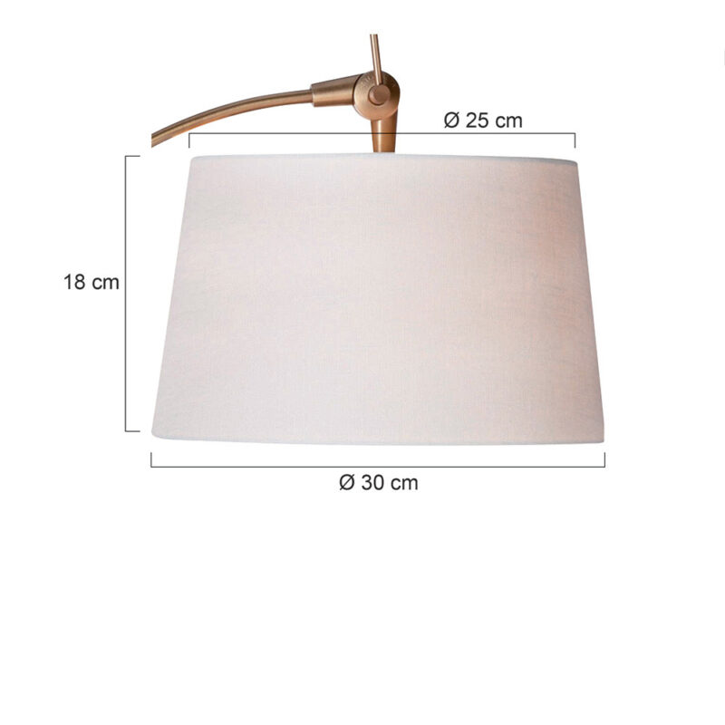 Moderne stoffen witte lampenkap Steinhauer  - Ø 30 cm - Afbeelding 4
