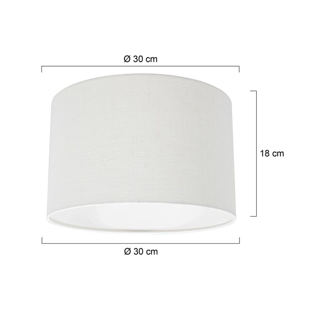 Moderne witte velours lampenkap Steinhauer  - Ø 30 cm - Afbeelding 6