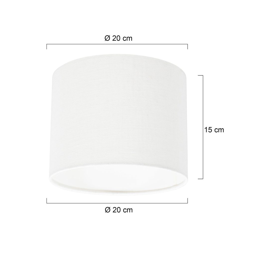 Moderne witte velours lampenkap Steinhauer  - Ø 20 cm - Afbeelding 6