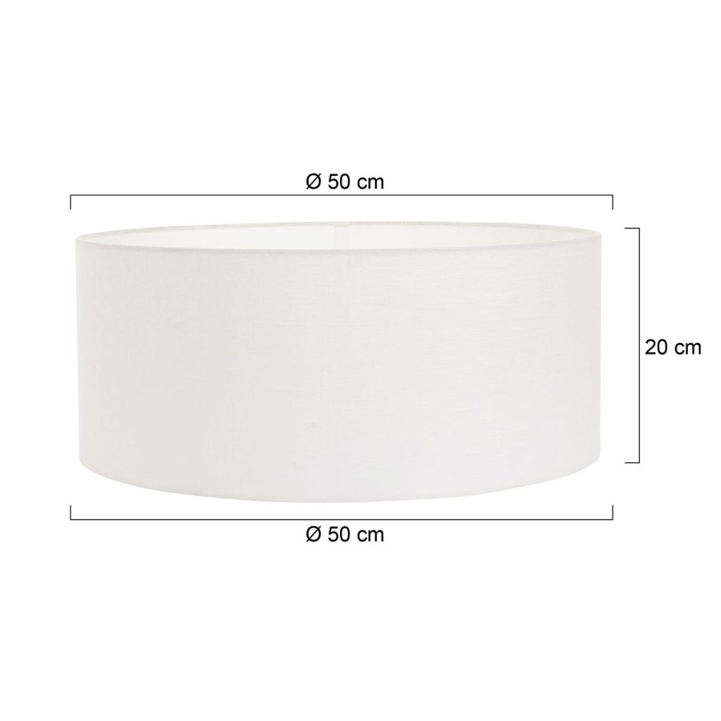 Moderne witte linnen lampenkap Steinhauer  - Ø 50 cm - Afbeelding 4