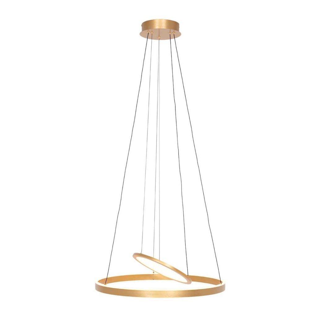 Moderne gouden metalen hanglamp Steinhauer Ringlux - Afbeelding 13