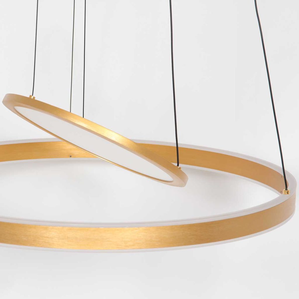 Moderne gouden metalen hanglamp Steinhauer Ringlux - Afbeelding 14
