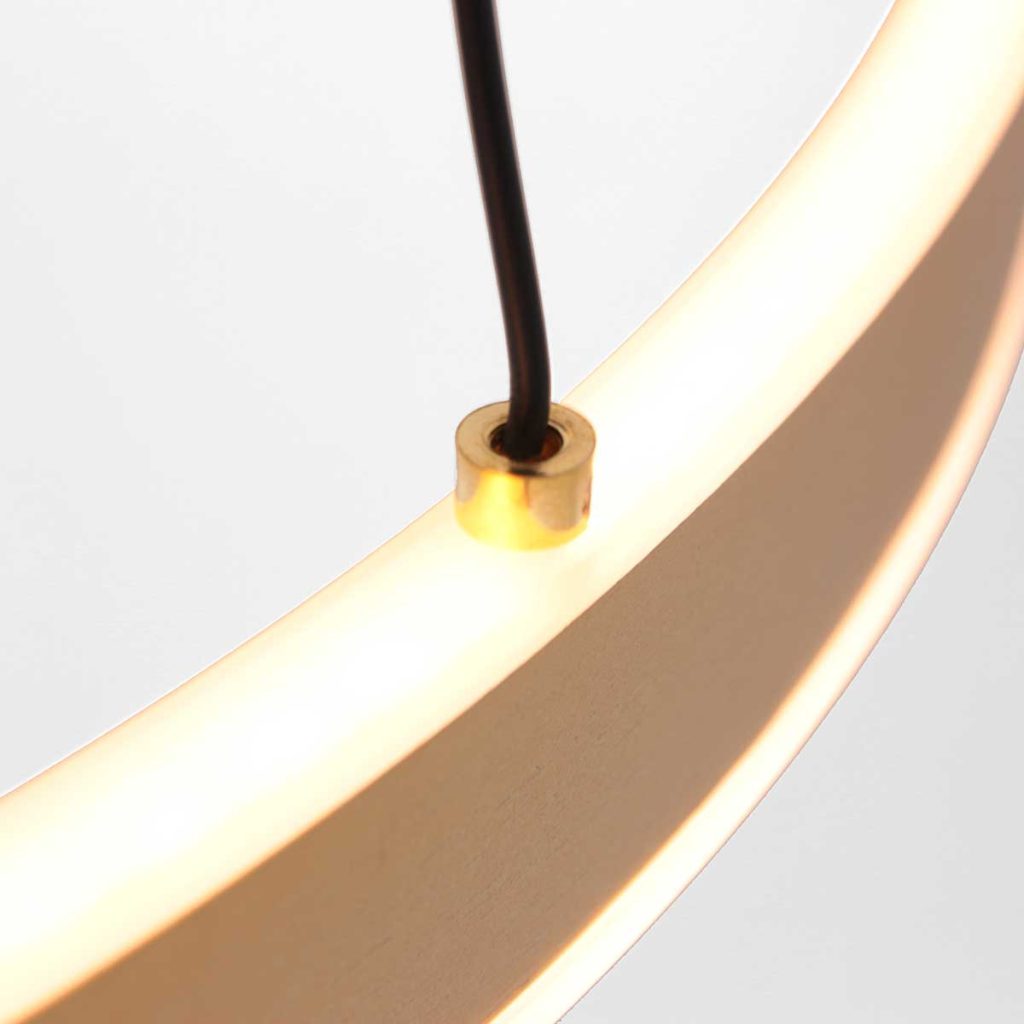Moderne gouden metalen hanglamp Steinhauer Ringlux - Afbeelding 15