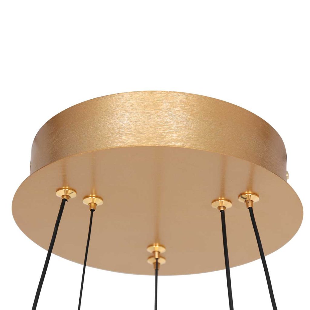 Moderne gouden metalen hanglamp Steinhauer Ringlux - Afbeelding 7
