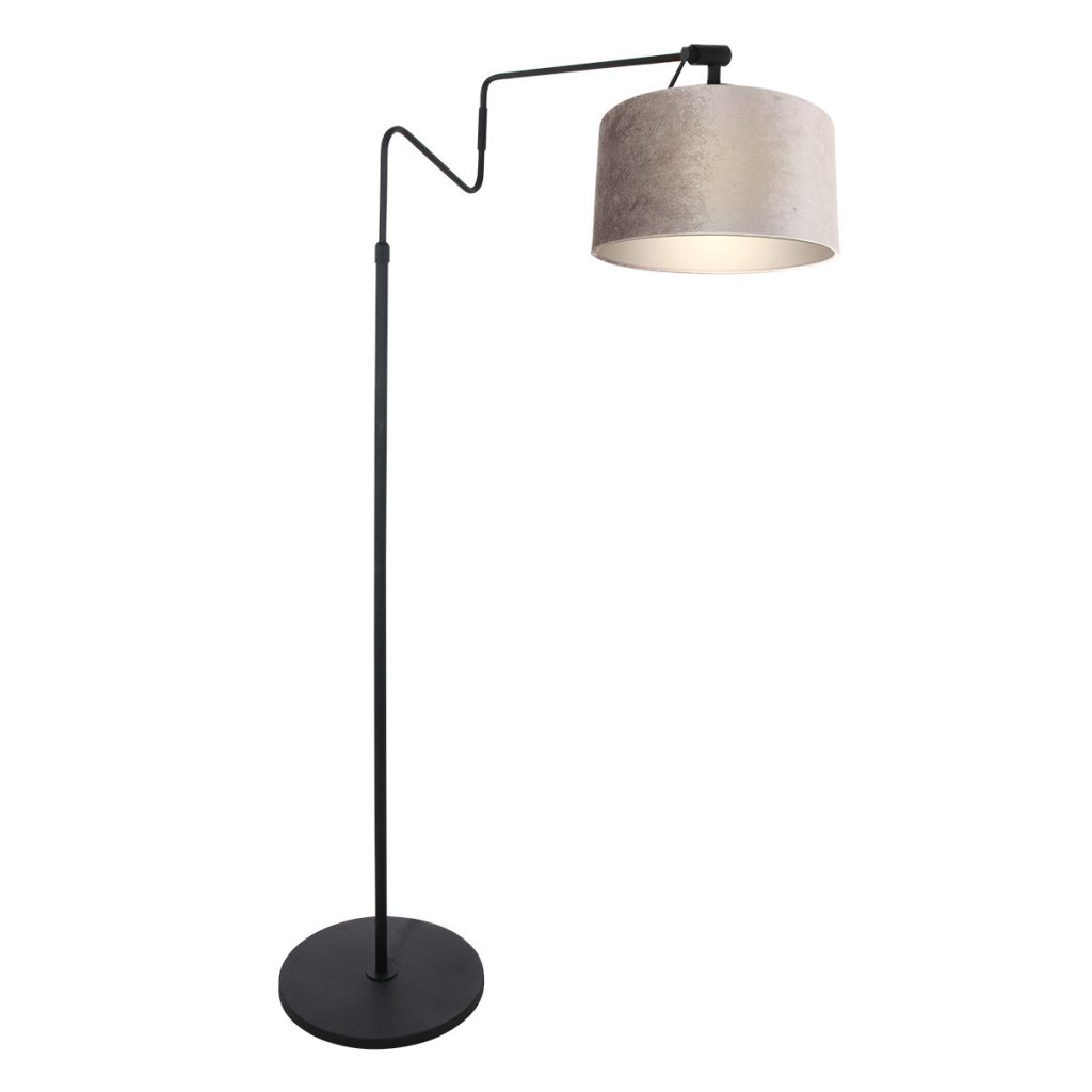 Matte moderne staande lamp met grijze kap Steinhauer Linstrom - Afbeelding 2