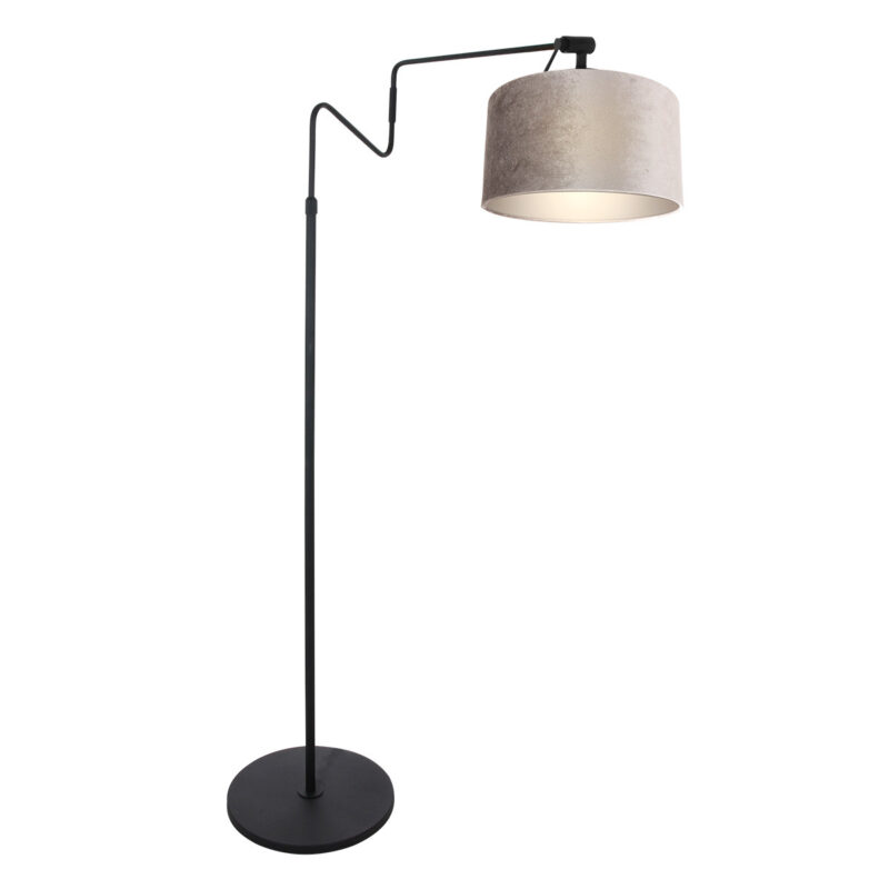 Matte moderne staande lamp met grijze kap Steinhauer Linstrom - Afbeelding 2