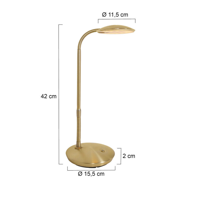 steinhauer-tafellamp-zenithled-messing-kunststofmetaal-ø16cm-led-1470me-1