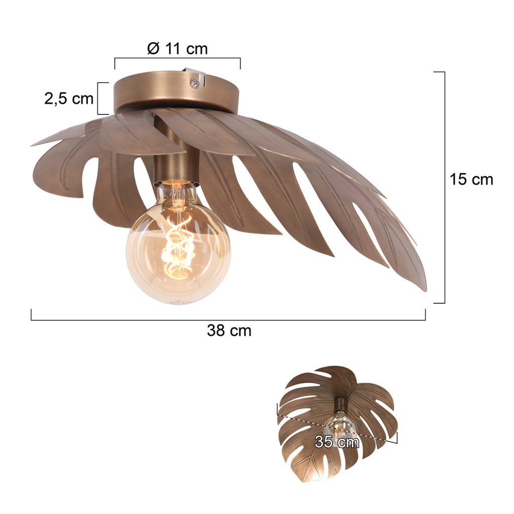 Klassieke metalen wandlamp brons Steinhauer Feuilleter - Afbeelding 8